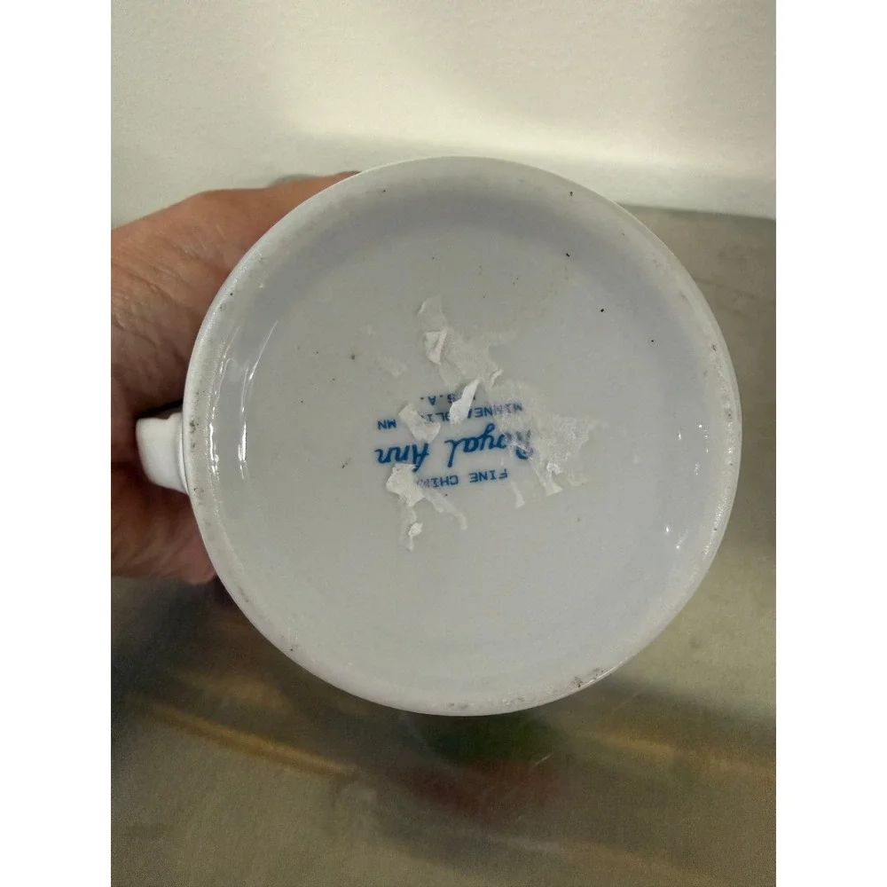 Gayfers 1989 Christmas Mug Royal Ann Fine China Vintage Holiday
